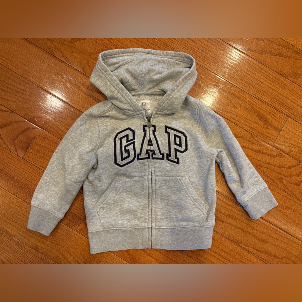GAP Kids Light Gray Zip-Up Hoodie